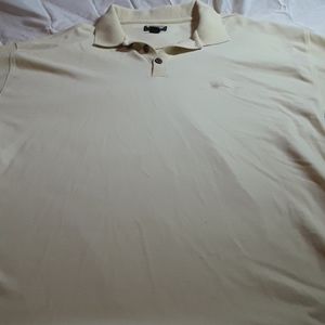 Mens soft yellow short sleeve polo